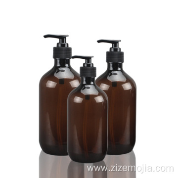 PET 300ml 500ml amber plastic bottle for shampoo